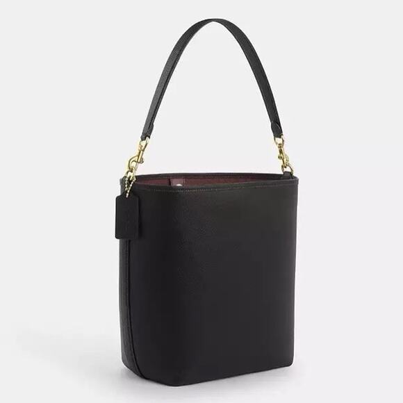 NWT Coach CT803 Leather City Large Bucket Bag Gold/Black - Picture 8 of 10